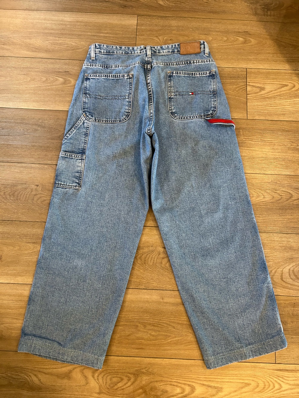 Vintage Tommy Hilfiger Carpenter Jeans Size 10 Baggy Wide Leg Y2K